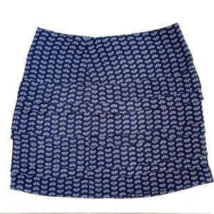 Women’s Navy White Bicycle Patterned Mini Skirt Size Small